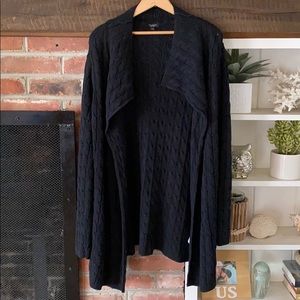 Long Talbots Cable Knit Cardigan